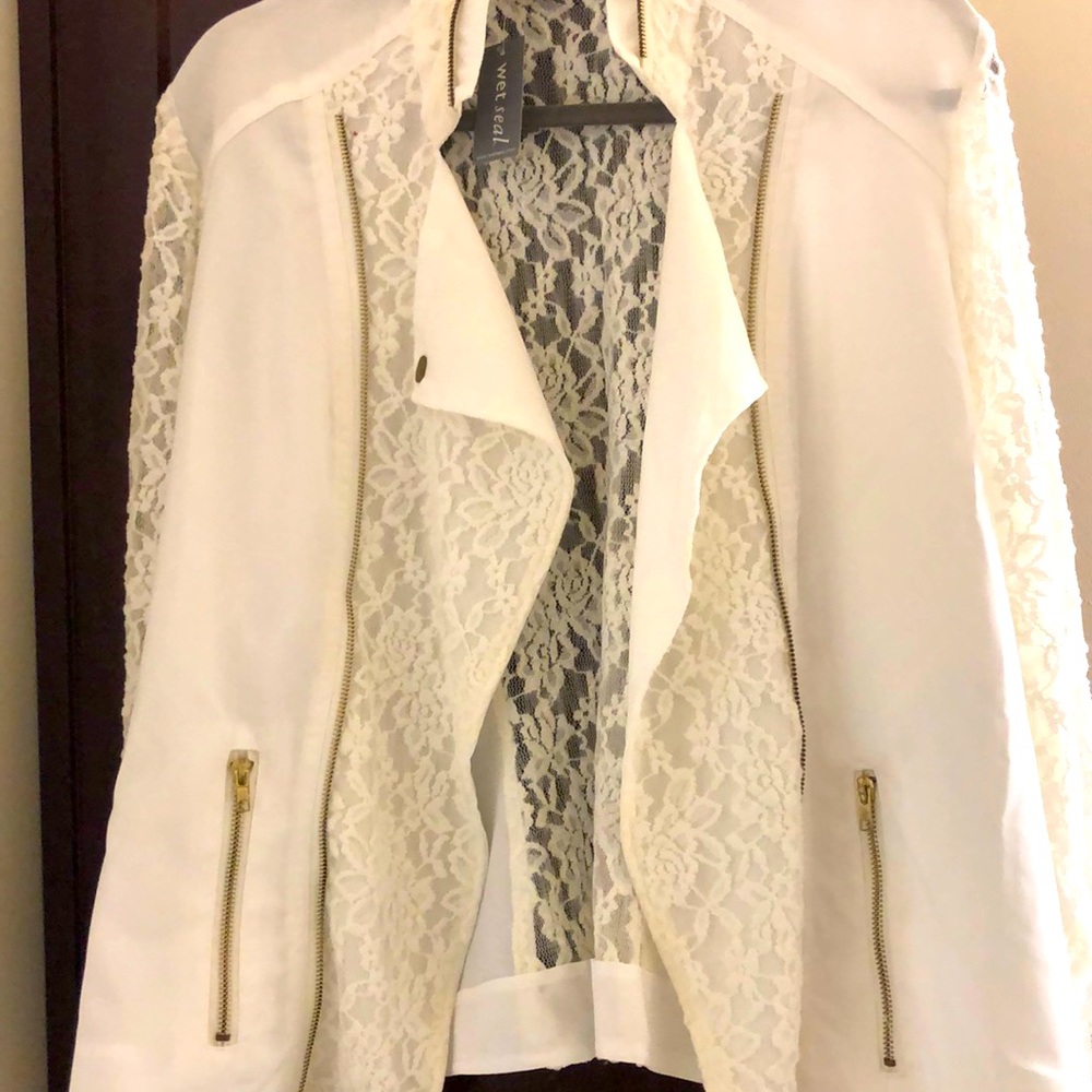 Off White Lace Jacket